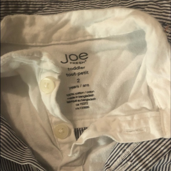 Boys 2T Striped Joe Fresh Dress Shirt - Picture 2 of 6
